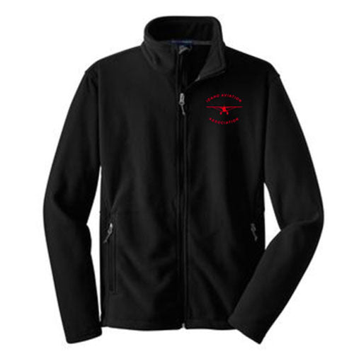 Men's Black Fleece Jacket with Red IAA Logo