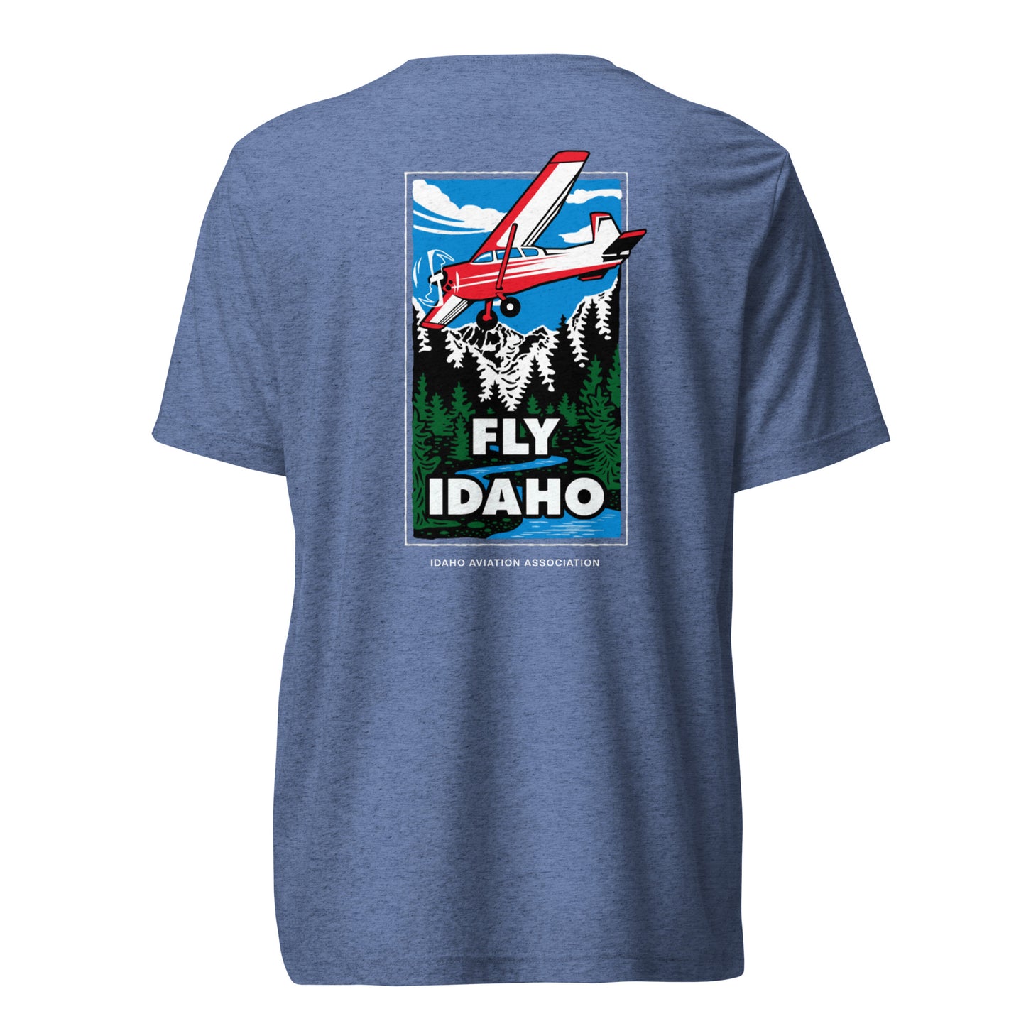 Fly Idaho Cessna Light-Weight T-Shirt with White IAA Logo