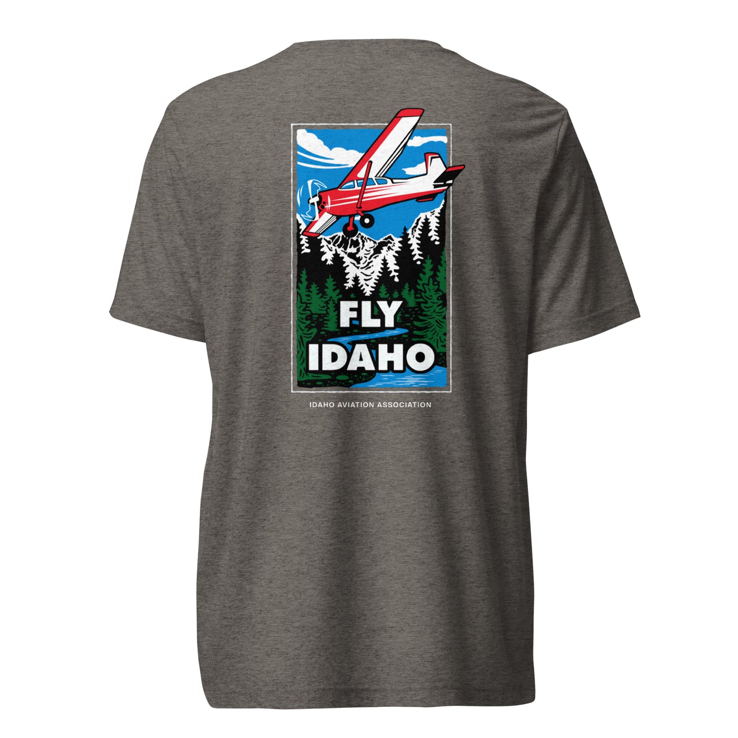 Fly Idaho Cessna Light-Weight T-Shirt with White IAA Logo