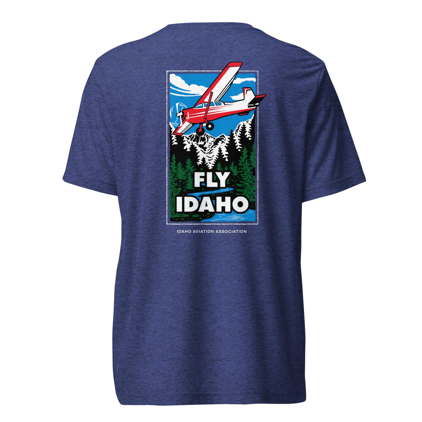 Fly Idaho Cessna Light-Weight T-Shirt with White IAA Logo