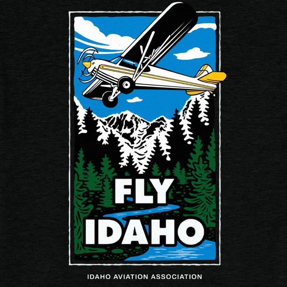 Fly Idaho Supercub Light-Weight T-Shirt with White IAA Logo