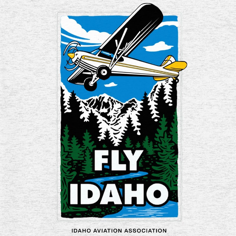 Fly Idaho Supercub Light-Weight T-Shirt with Black IAA Logo