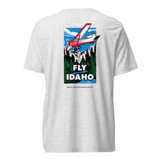 Fly Idaho Cessna Light-Weight T-Shirt with Black IAA Logo